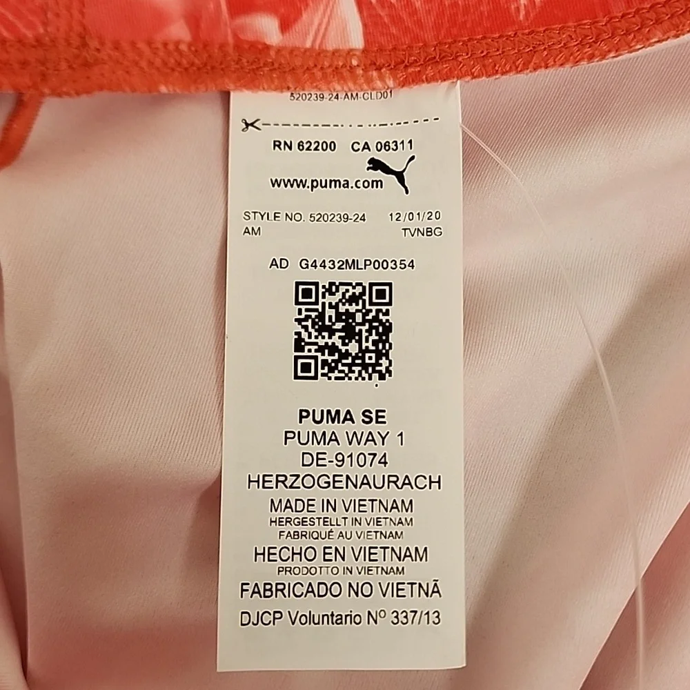 PUMA Train Untmd High-Waist 7/8 Tights Georgia Peach Fiery Coral Floral Print
